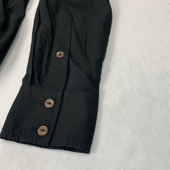 Frye Lightweight Button Up Western Rodeo Sheer Women’s Black Long Sleeve Medium - Picture 5 of 13